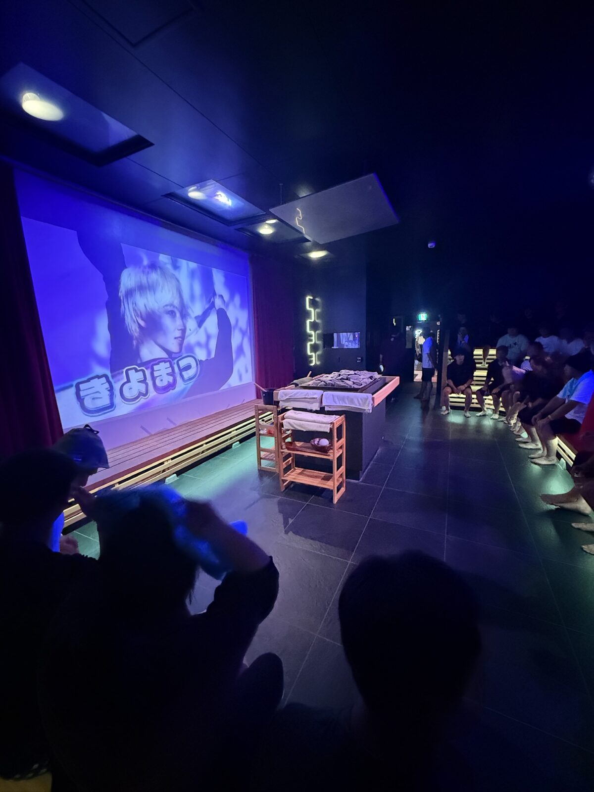 湯らっくすのアウフグースイベントの様子