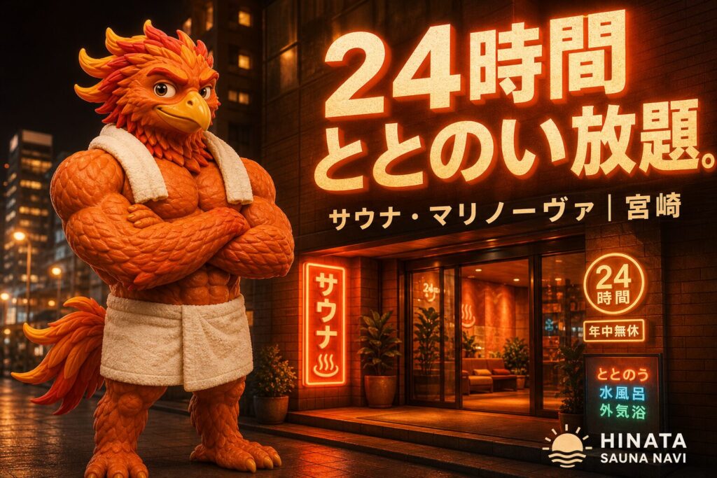 サウナ・マリノーヴァ｜宮崎で唯一の24時間営業サウナ｜ニシタチへ徒歩3分